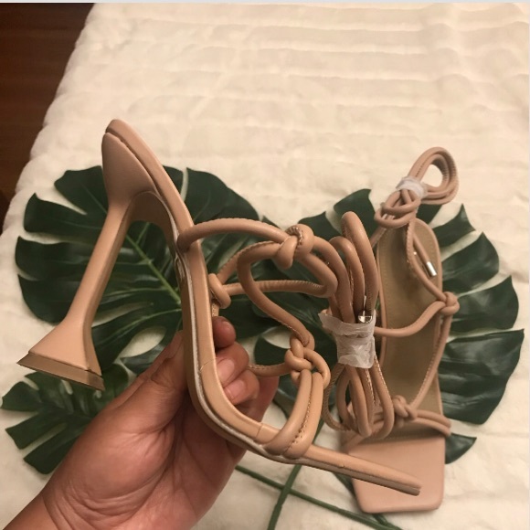 New Nude Lace Up Heels - Picture 11 of 12